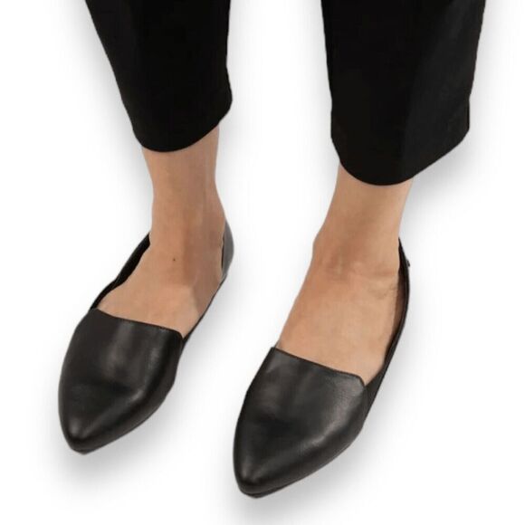 MATT & NAT WMNS 6 Black Flats Vegan Westmount Career Capsule Office Pointed Toe - Picture 3 of 16